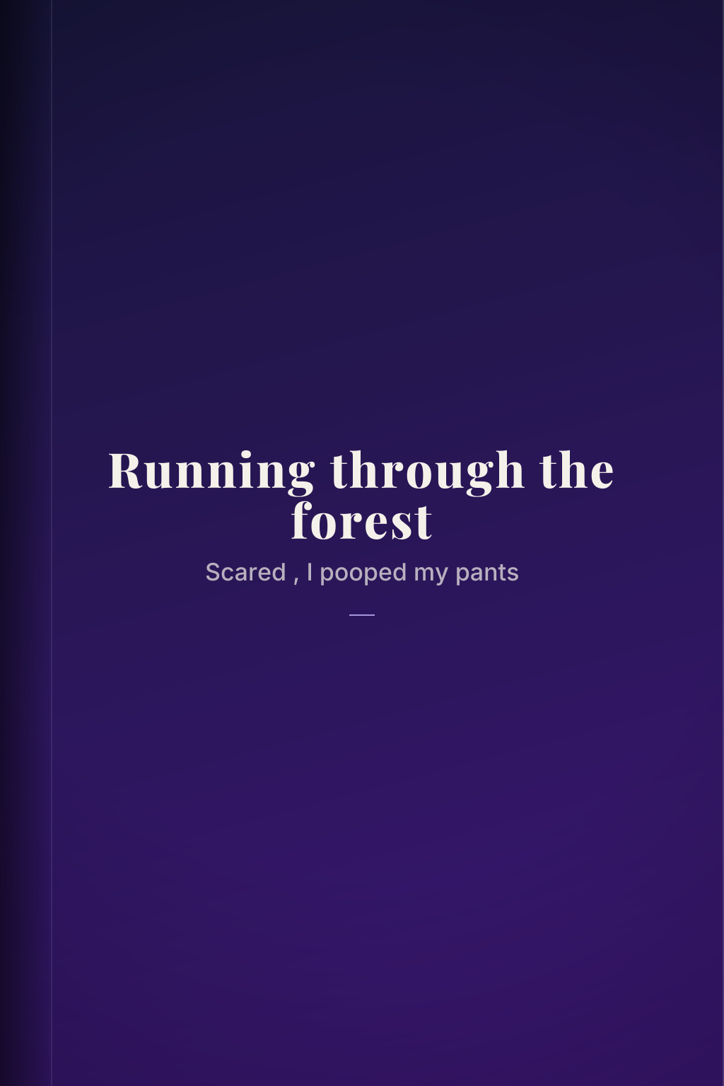 Running through the forest